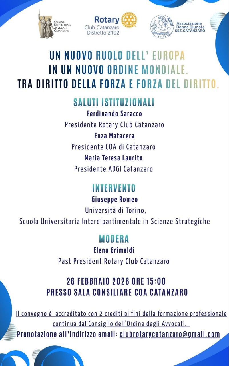 Un nuovo ruolo dell'Europa